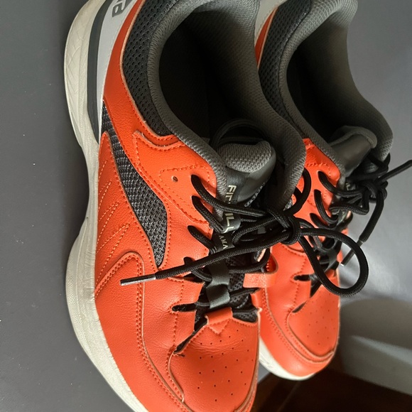 Fitville Amadeus Tennis and Pickleball men's lace up orange sneakers - Picture 4 of 8